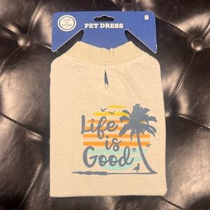 Life Is Good Pet Dog Dress with Palm Design